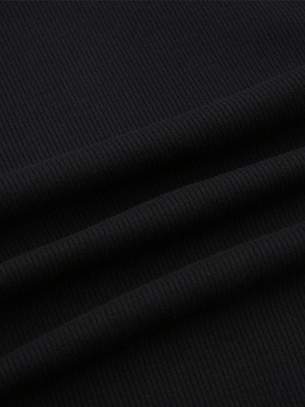 Women's Winter Knit Dress with Ruffle Hem & Long Sleeve | Mini