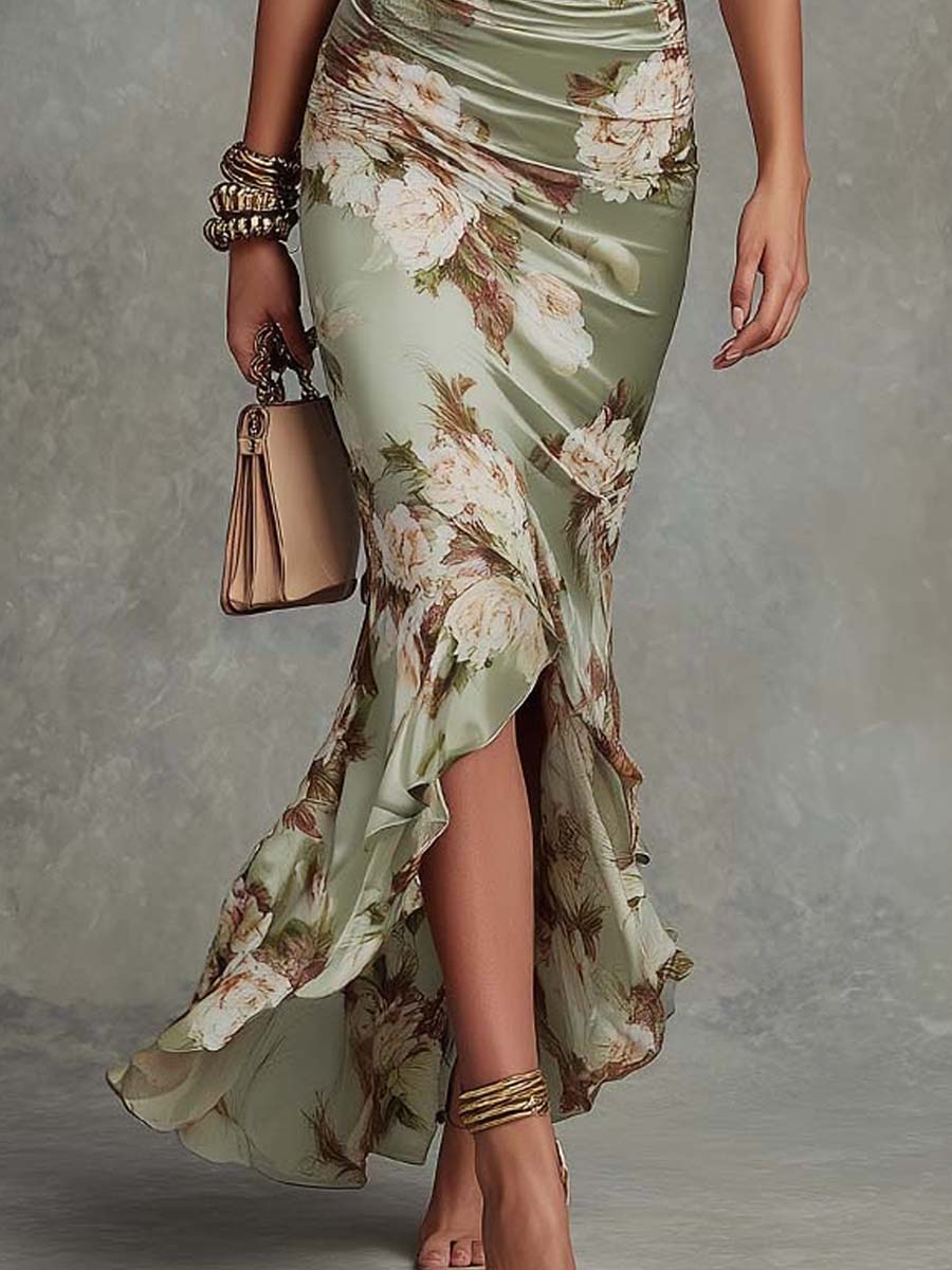 Botanical Elegant Maxi Dress
