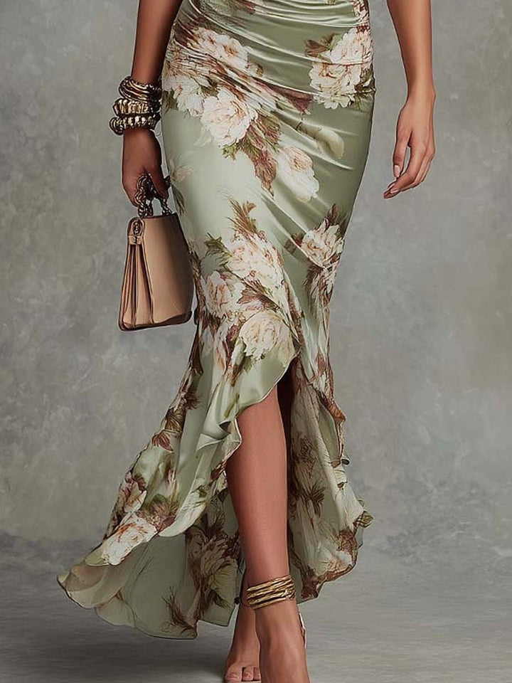 Botanical Elegant Maxi Dress