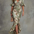 Botanical Elegant Maxi Dress