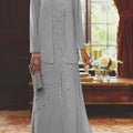 Women's Long Sleeve Two Piece Set Spring Fall Coat and Skirt Elegant Party