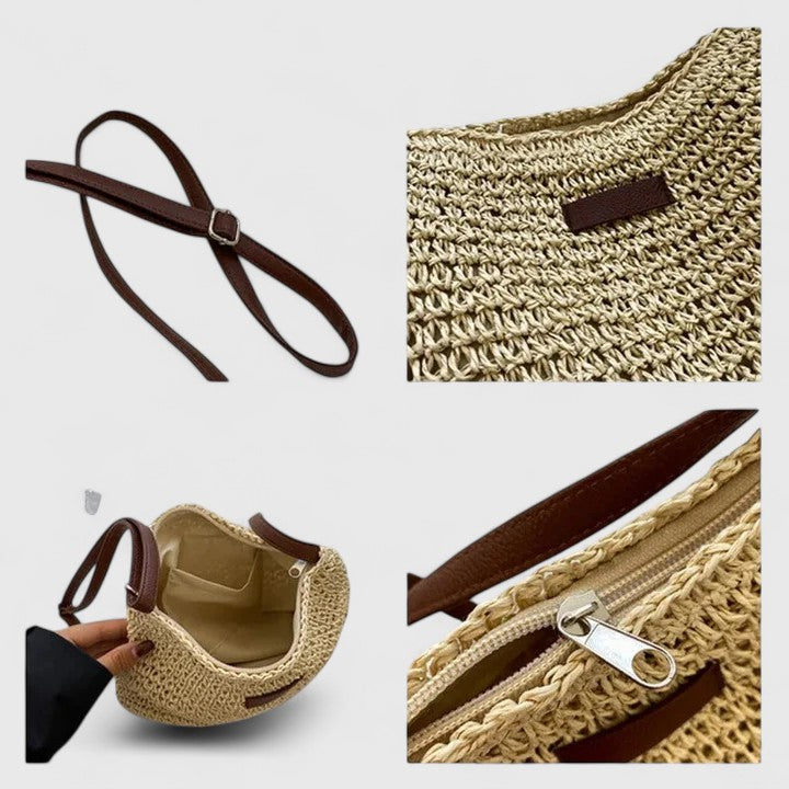 Women's Woven Straw Summer Shoulder Bag