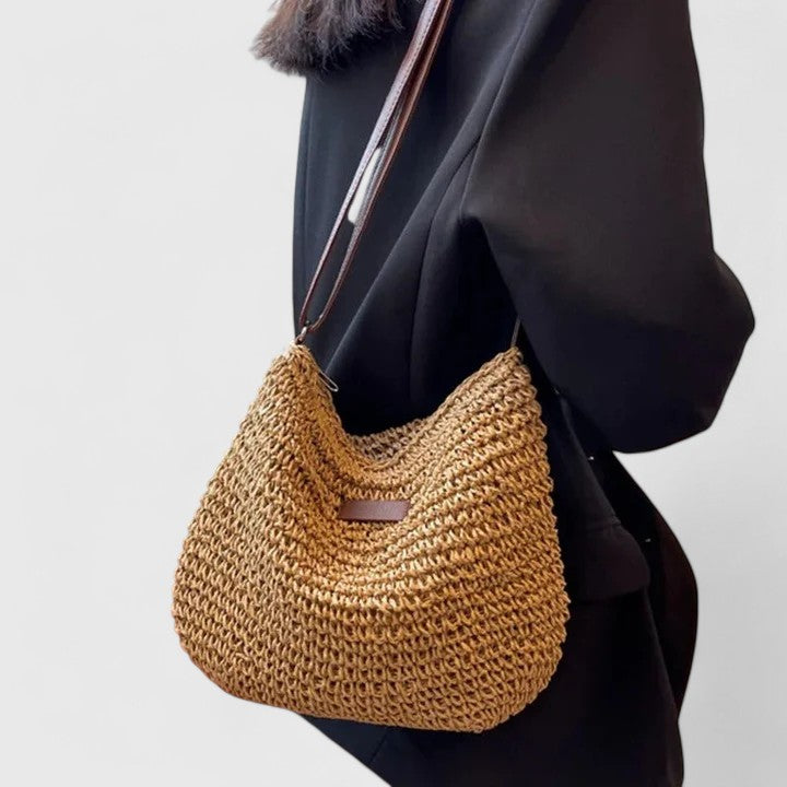 Women's Woven Straw Summer Shoulder Bag