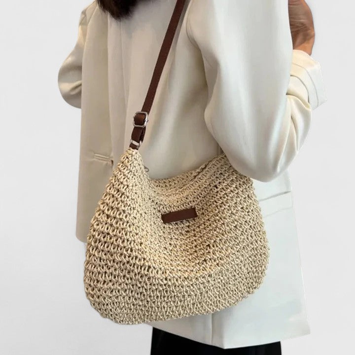 Women's Woven Straw Summer Shoulder Bag