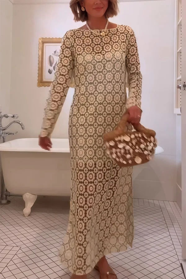 Floral Long Sleeve Midi Dress
