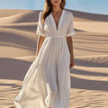 Elegant Flowy 100% Cotton Dress