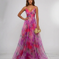 Pleated Floral Maxi Summer Dress