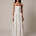 Floral Corset Midi Dress for Summer Garden Parties