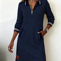 Chic Long Sleeve Collar Dress