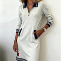 Chic Long Sleeve Collar Dress