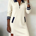 Chic Long Sleeve Collar Dress