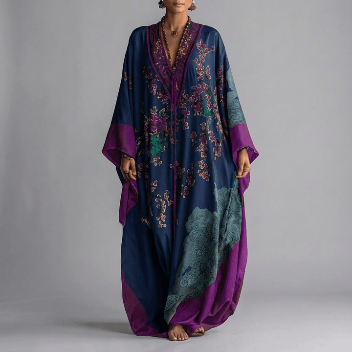 Blossom Batwing Sleeve Maxi Dress
