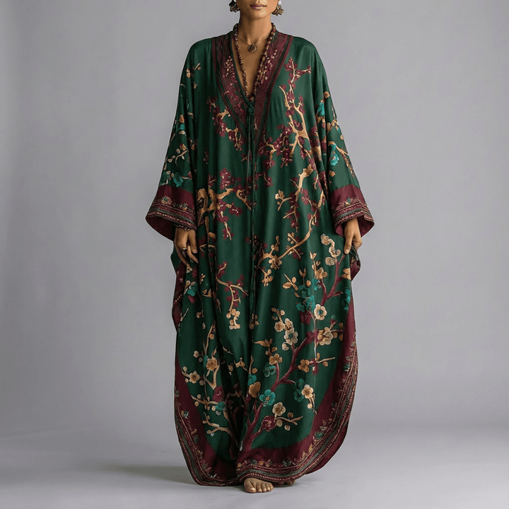 Blossom Batwing Sleeve Maxi Dress