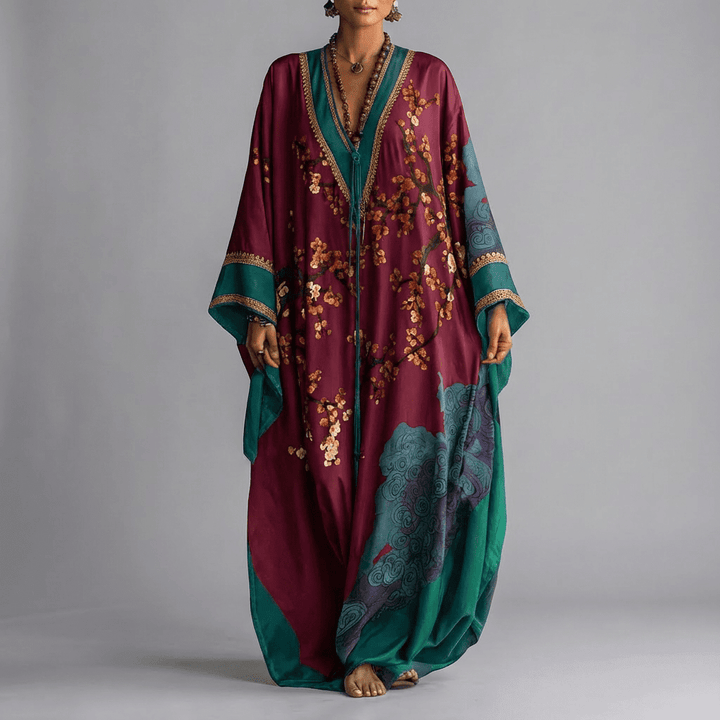 Blossom Batwing Sleeve Maxi Dress