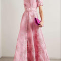 Dress with Short Puff Sleeves