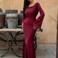 Formal Maxi Dress with Long Sleeves for Women