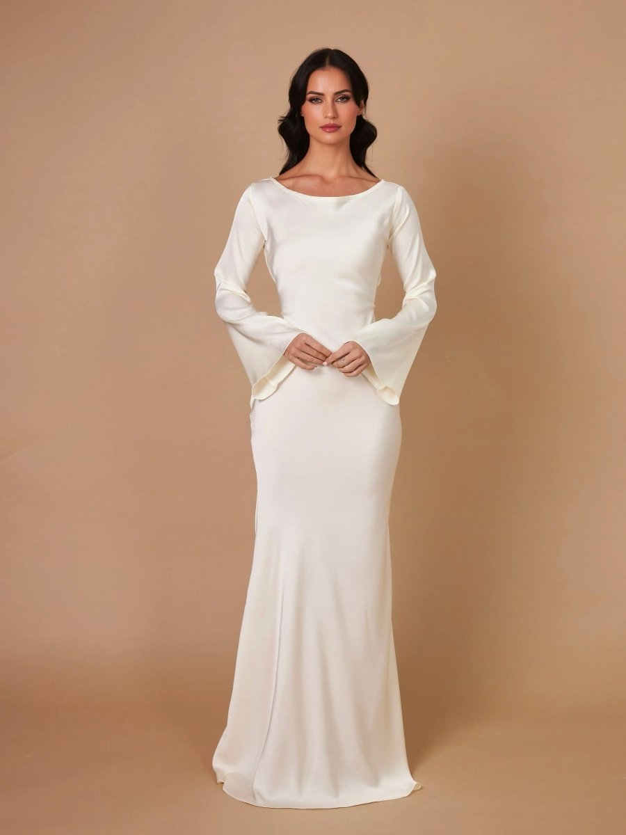 Formal Maxi Dress with Long Sleeves for Women
