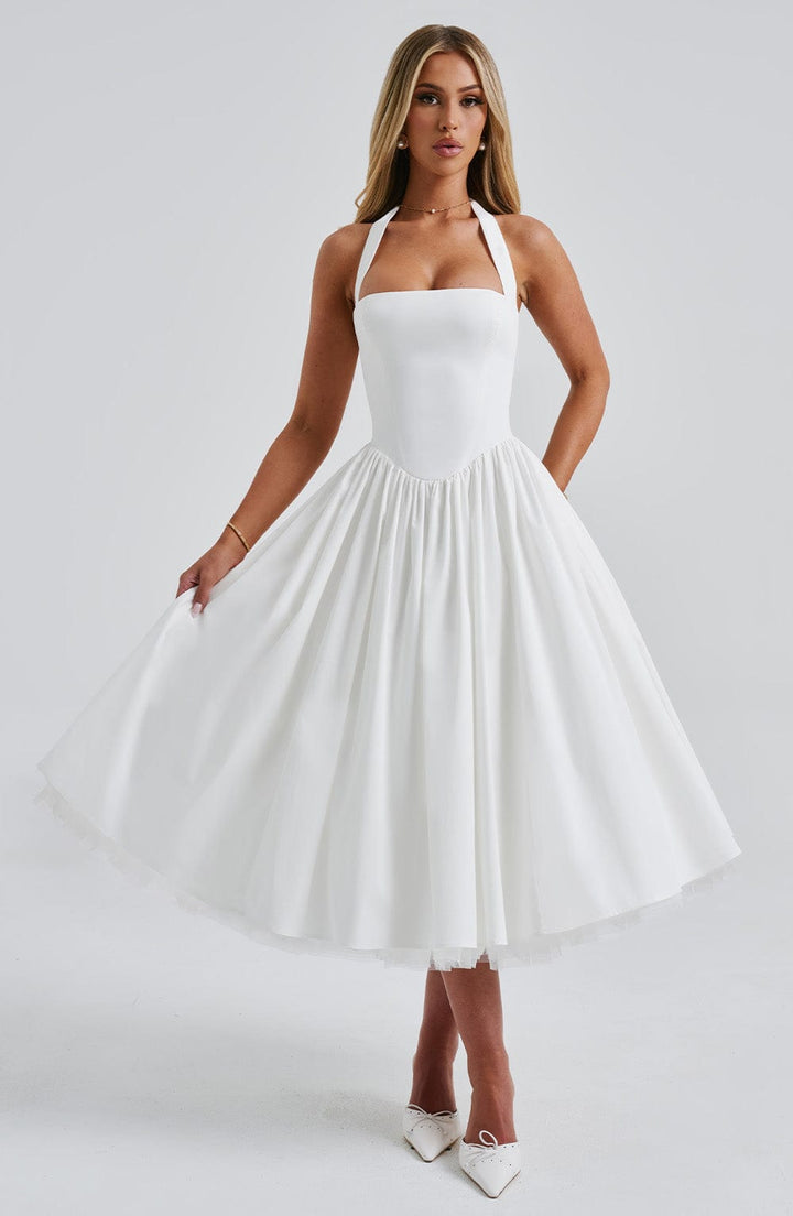 Ivory Cressida Midi Dress