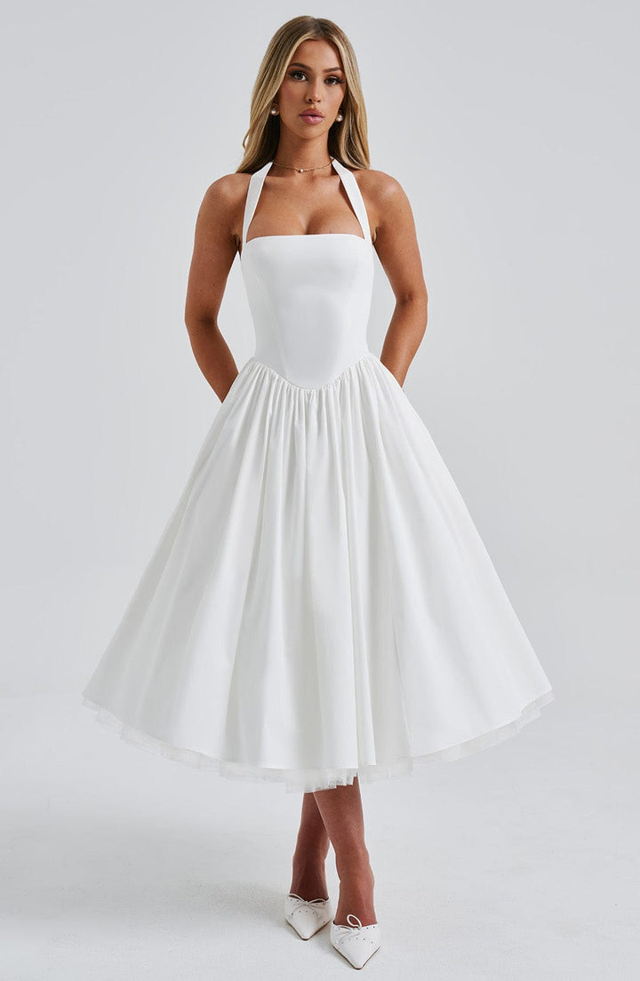Ivory Cressida Midi Dress