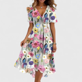 Midi Dress – Floral V-Neck Midi