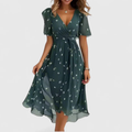 Midi Dress – Floral V-Neck Midi