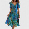 Midi Dress – Floral V-Neck Midi