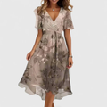 Midi Dress – Floral V-Neck Midi