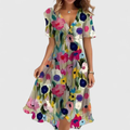 Midi Dress – Floral V-Neck Midi