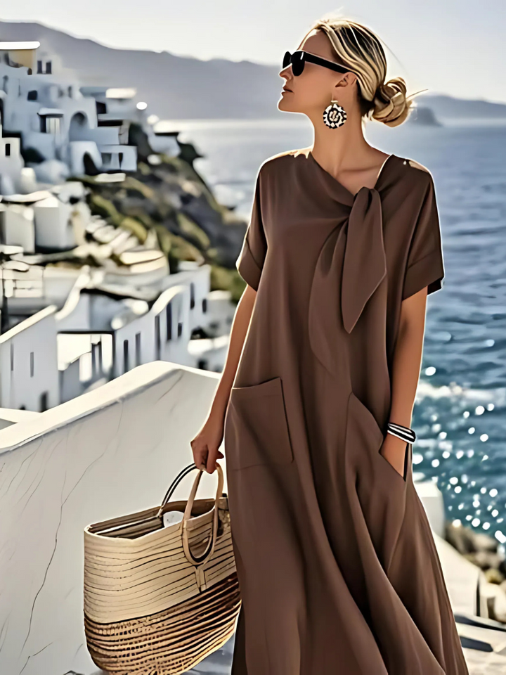 Elegant Dress with Pockets Beach