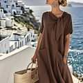 Elegant Dress with Pockets Beach