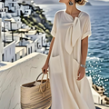 Elegant Dress with Pockets Beach
