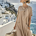 Elegant Dress with Pockets Beach