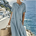 Elegant Dress with Pockets Beach