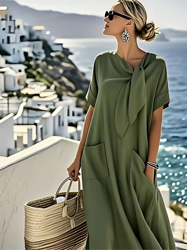 Elegant Dress with Pockets Beach