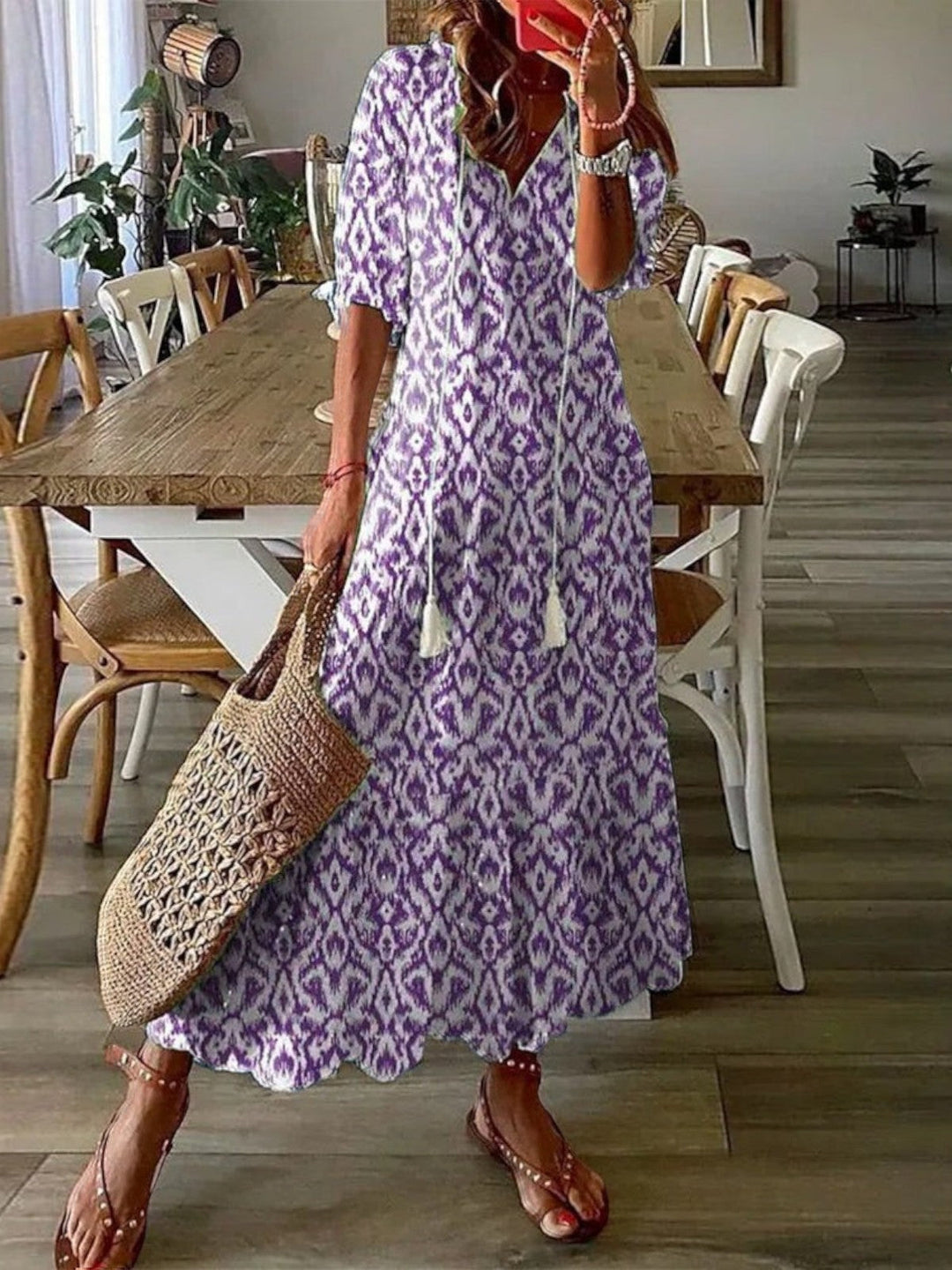 Boho V-Neck Summer Dress