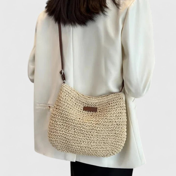 Women's Woven Straw Summer Shoulder Bag