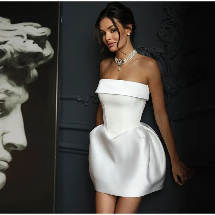 Women's Cocktail Party Dress Strapless Mini