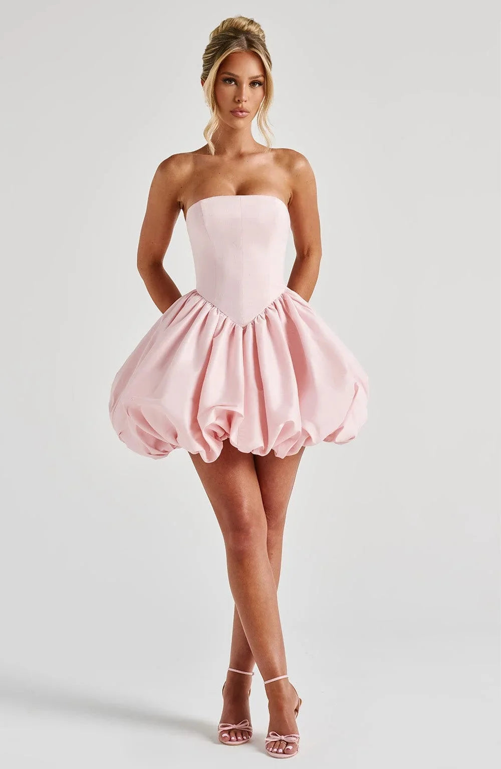 Women's Party Dress | Mini Strapless Bow Detail