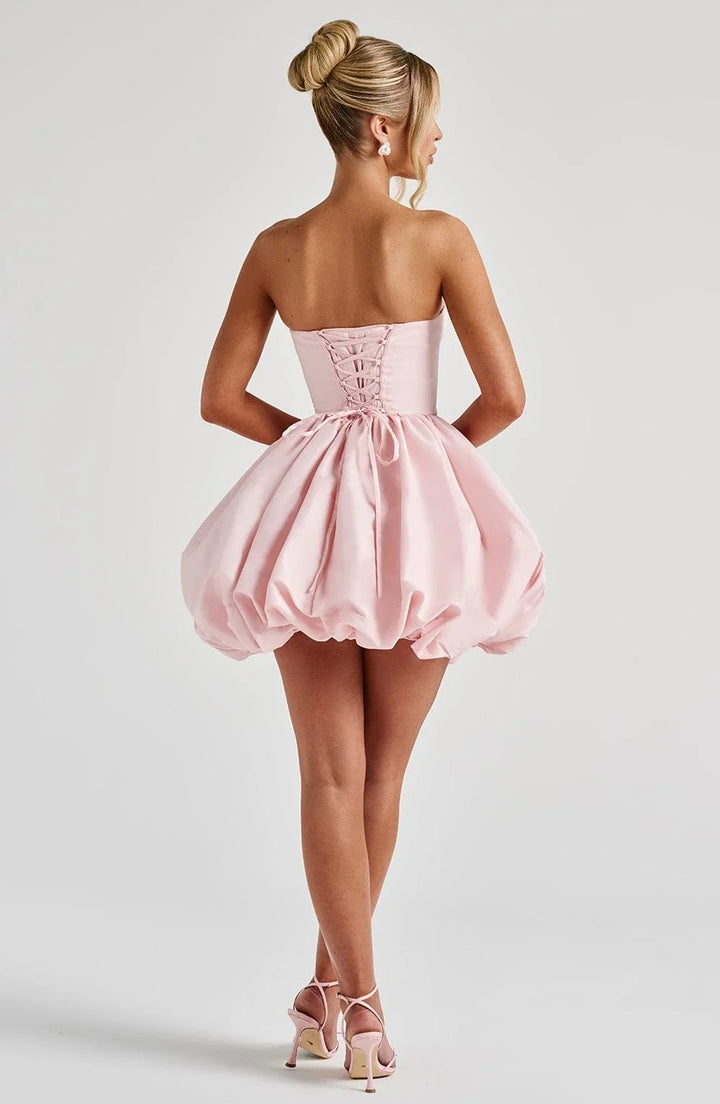 Women's Party Dress | Mini Strapless Bow Detail