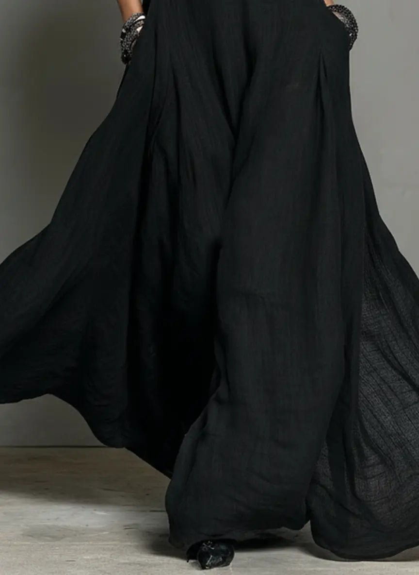 Linen Halterneck Sleeveless Maxi Dress for Women