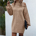 Women's Knit Dress Long Sleeve Midi | Winter Style