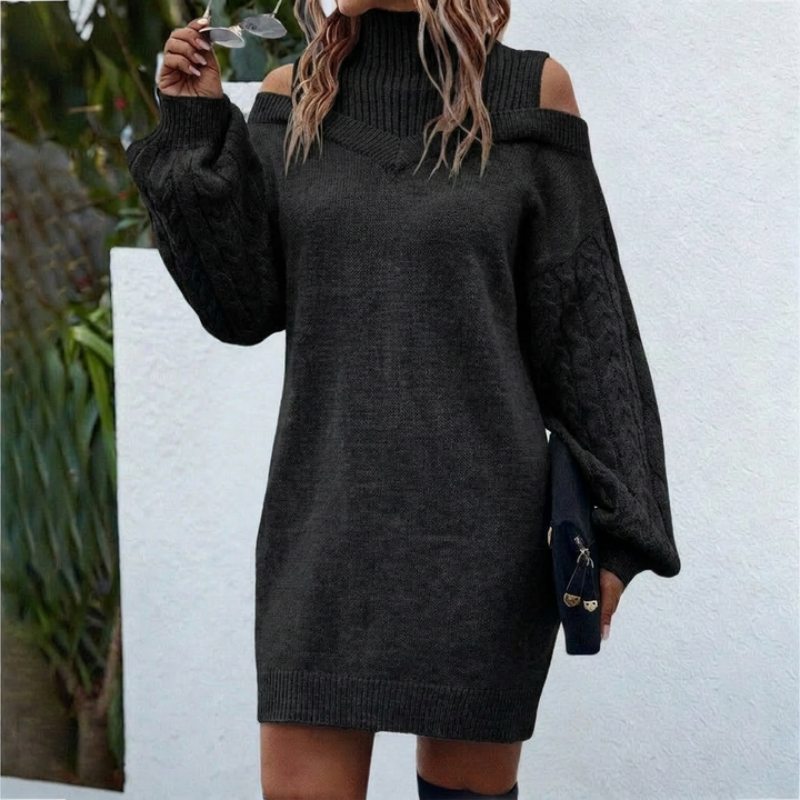 Women's Knit Dress Long Sleeve Midi | Winter Style