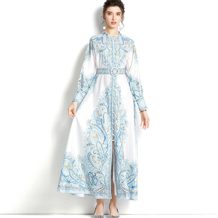 Women’s Maxi Dress Long Sleeve Belted | Formal