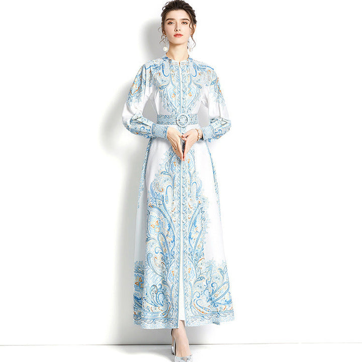 Women’s Maxi Dress Long Sleeve Belted | Formal