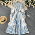Women’s Maxi Dress Long Sleeve Belted | Formal