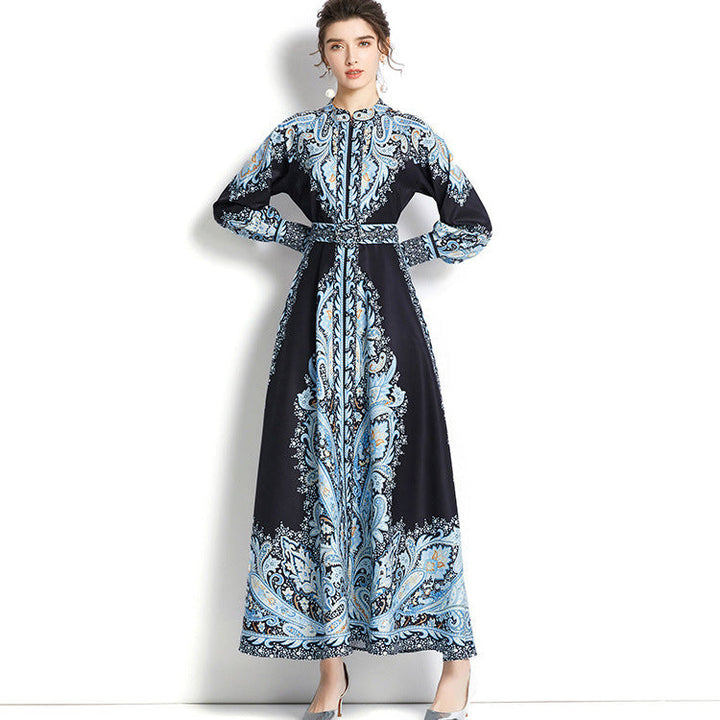 Women’s Maxi Dress Long Sleeve Belted | Formal