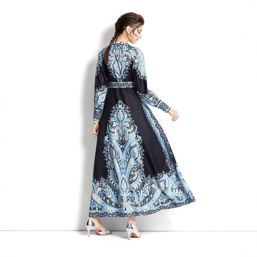 Women’s Maxi Dress Long Sleeve Belted | Formal