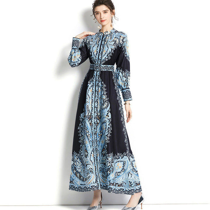 Women’s Maxi Dress Long Sleeve Belted | Formal