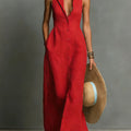 Elegant Sleeveless Maxi Shirt Dress for Women