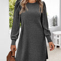 Women's Winter Dress with Puff Sleeve | Mini